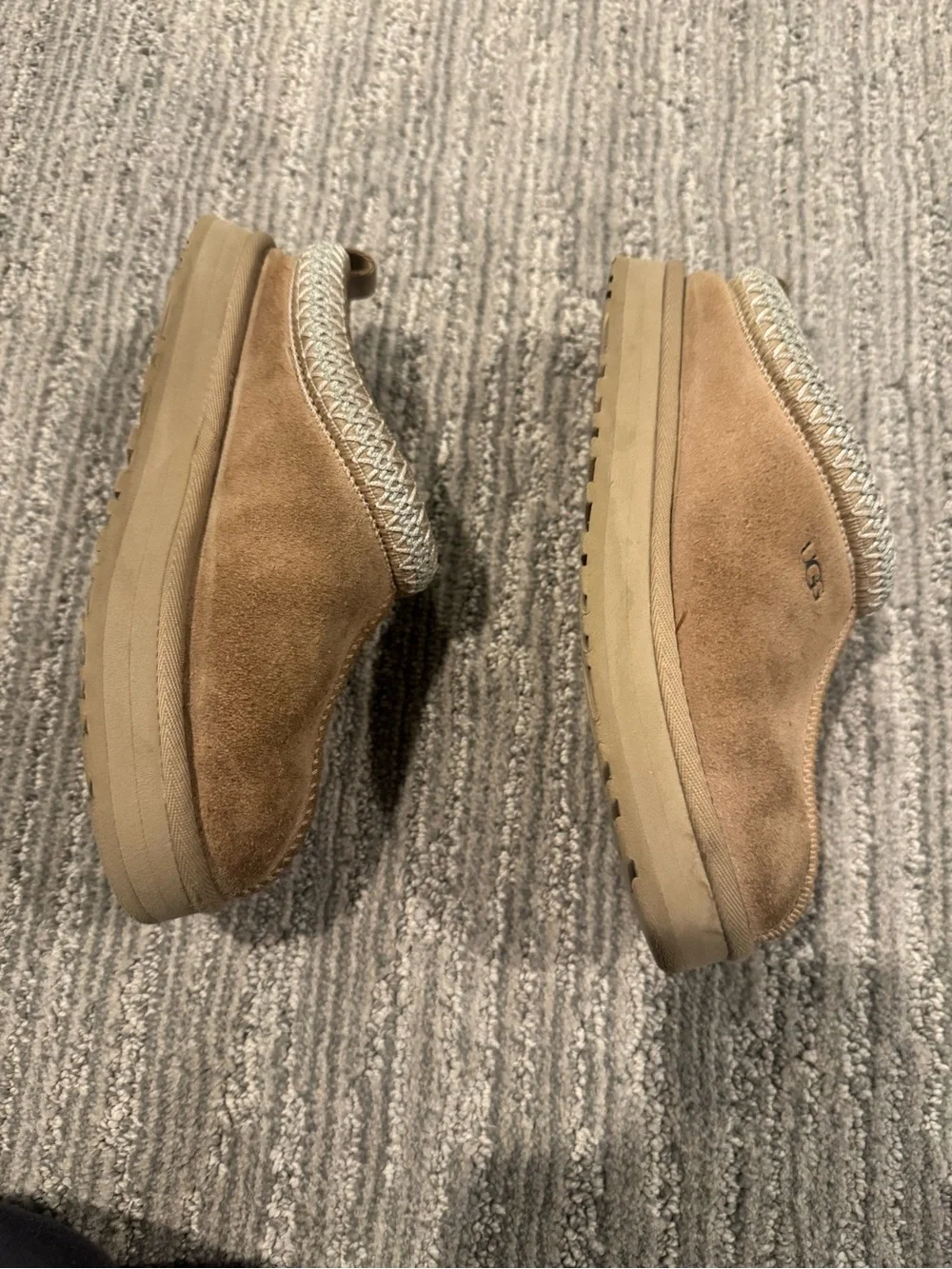 UGG Kids Slip-On Suede Clog in Chestnut Brown